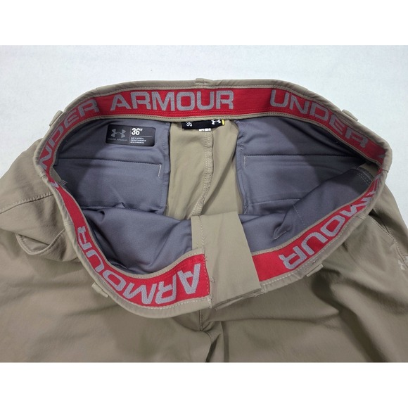 Under Armour Match Play Golf Pants Men 36x32 Beige Performance Chino LIMITED USE - Picture 5 of 9